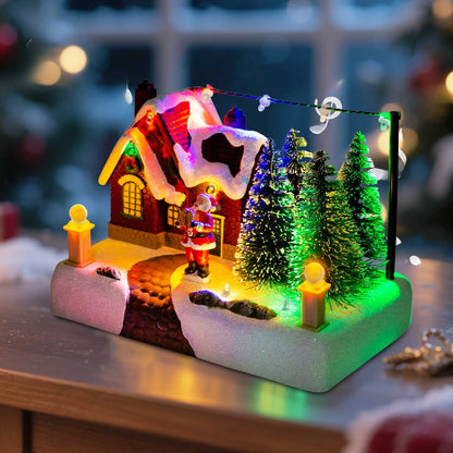 Santa’s HearthTown – LED Christmas Snow Village Decoration