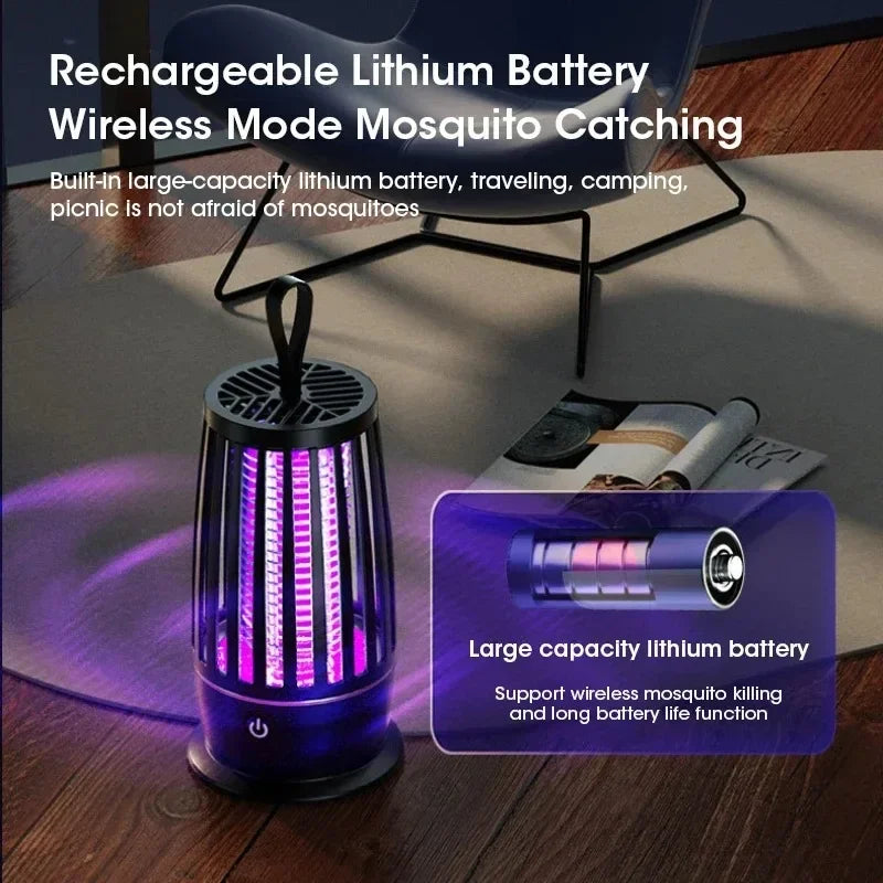 NoBite™ – Portable Rechargeable Mosquito Zapper Lamp for Indoors & Garden