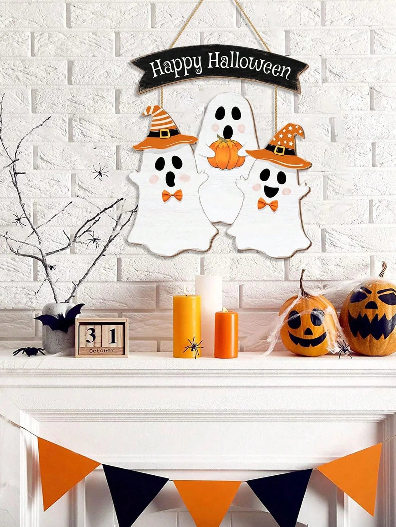 Boo & Bloom™ – Spooky Ghost & Pumpkin Door Décor for Indoors & Outdoors