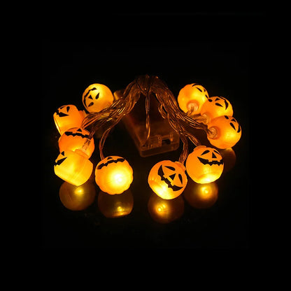 FrightFest™ – 1.5M Halloween LED Horror String Lights with Skulls & Spiders