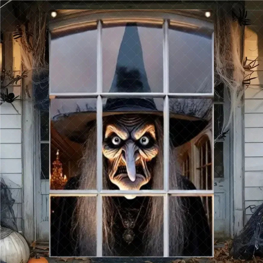 FrightFrame™ – Super Scary Halloween Door & Window Decoration
