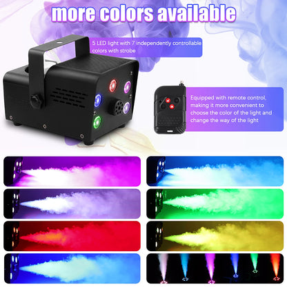 VortexMist™ 500W LED Fog Machine – RGB Smoke Effect for Parties & Stage