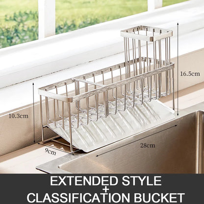 Sink Caddy - Premium Stainless Steel Kitchen Organiser