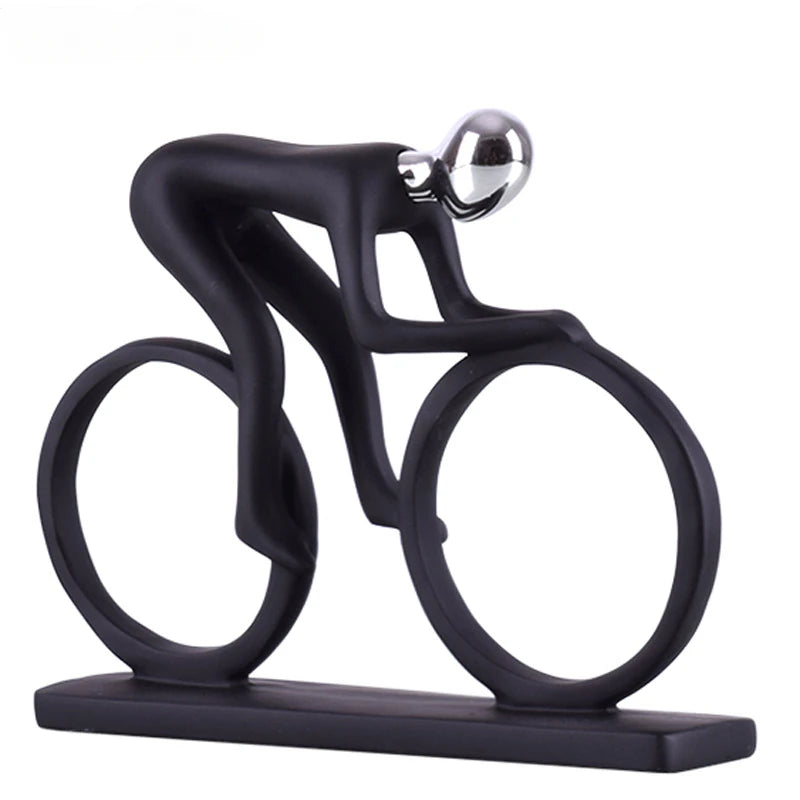 PedalArt™ – Abstract Resin Bicycle Rider Figurine for Living Room & Desk