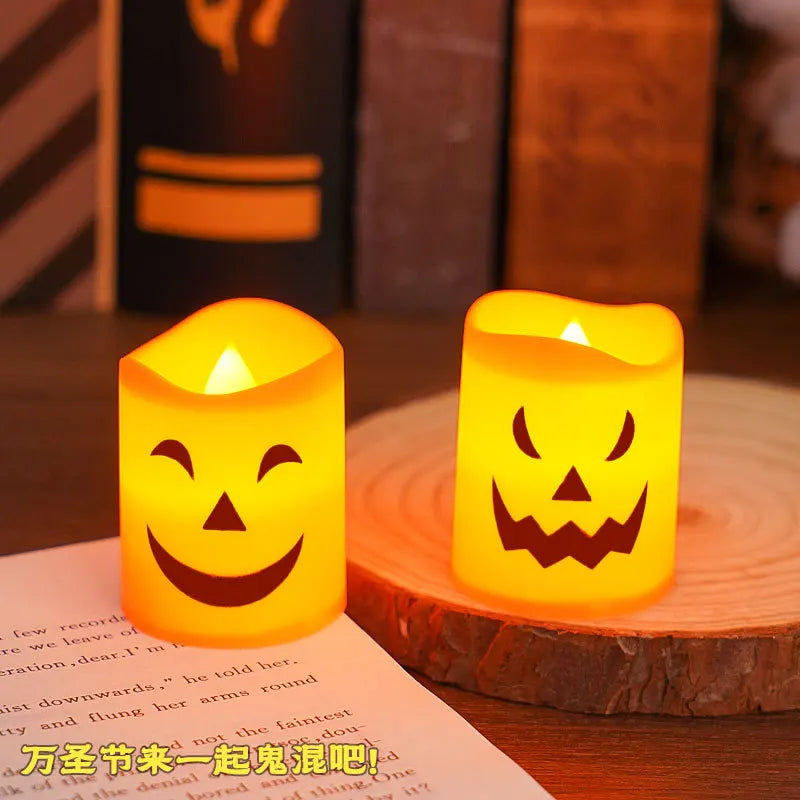 GhostFlame™ – Spooky Pumpkin & Skull LED Candle Lights for Halloween Parties