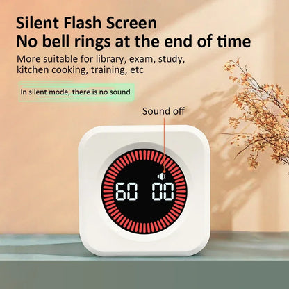 TimeCube Pro™ – Silent Digital Timer with Gravity Sensor & Type-C Charging