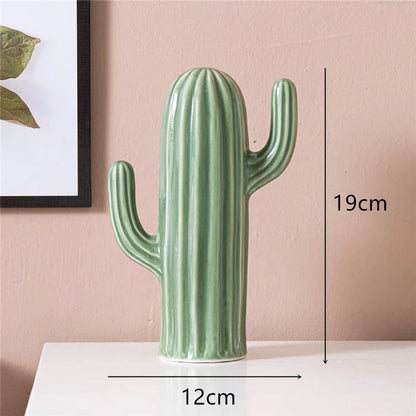 VerdeForm – Minimalist Ceramic Cactus Decor in Nordic Style