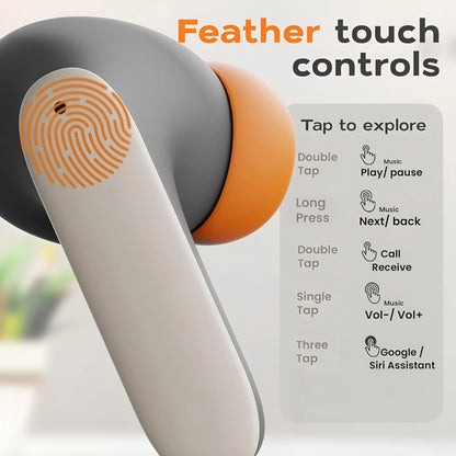 ZenBeats™ – In-Ear Wireless Earbuds with ENC Mic & Smooth Lag-Free Sound