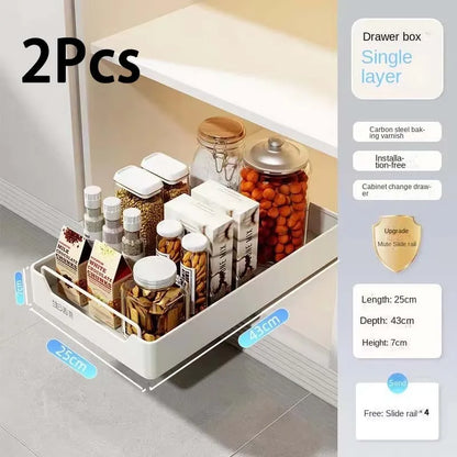 CabinetEase™ – Sliding Storage Tray & Kitchen Shelf Organiser