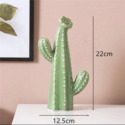 VerdeForm – Minimalist Ceramic Cactus Decor in Nordic Style