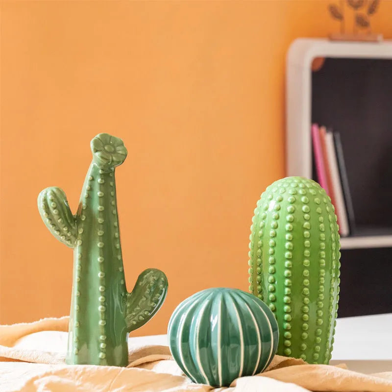 VerdeForm – Minimalist Ceramic Cactus Decor in Nordic Style
