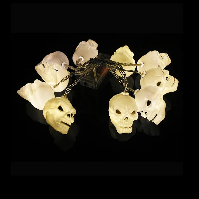 FrightFest™ – 1.5M Halloween LED Horror String Lights with Skulls & Spiders