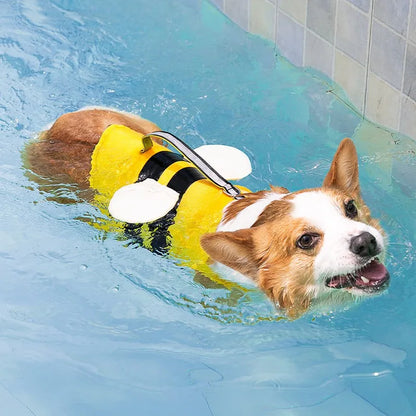 FloatyPaws™ – Cute Bee Dog Life Jacket & Swimming Costume