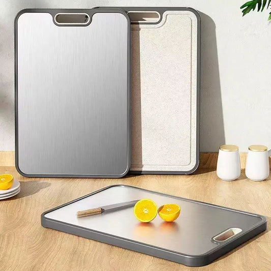 PureSlice food-grade titanium double-sided cutting board for modern kitchen.