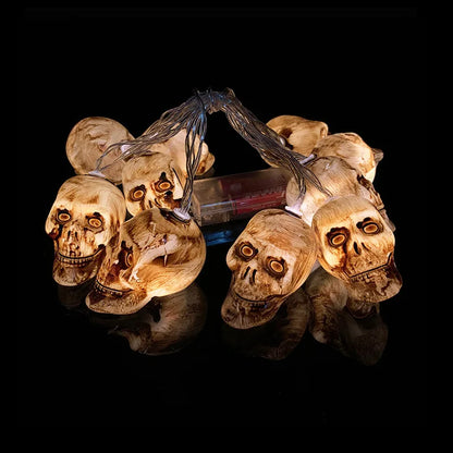 FrightFest™ – 1.5M Halloween LED Horror String Lights with Skulls & Spiders