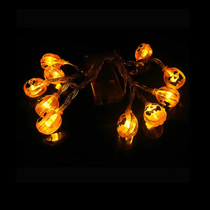FrightFest™ – 1.5M Halloween LED Horror String Lights with Skulls & Spiders