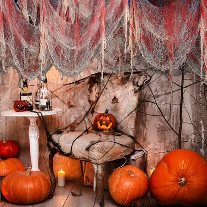 BloodyDrape™ – Haunted Blood Gauze Cloth for Windows, Doors & Walls