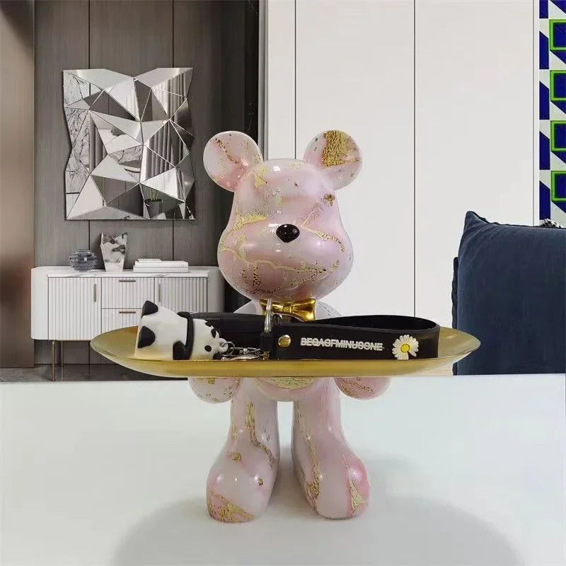 UrbanBear™ – 21cm Graffiti Sculpture for Modern Home & Office Decor