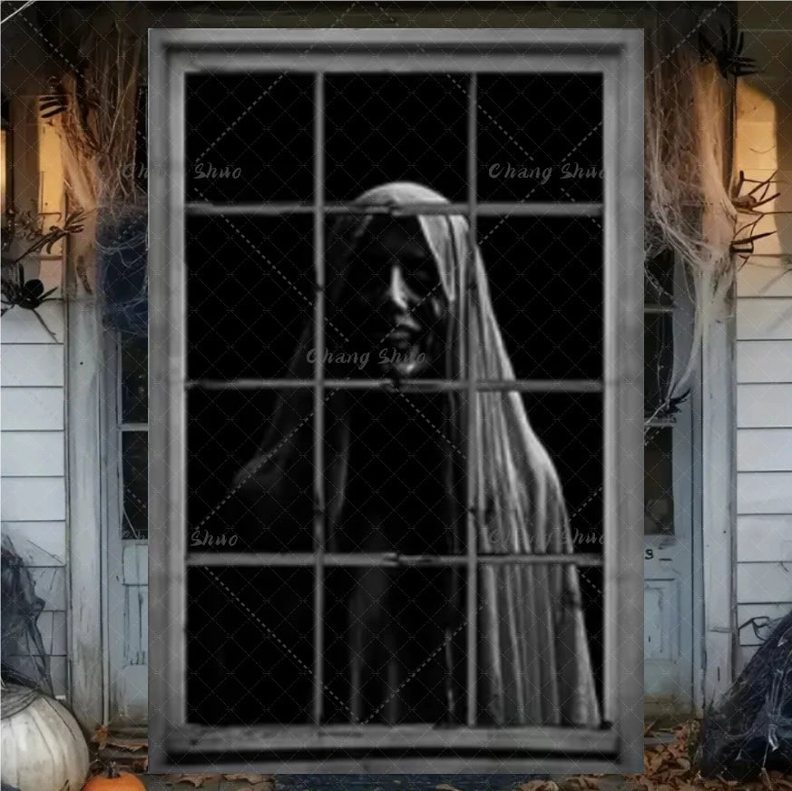 FrightFrame™ – Super Scary Halloween Door & Window Decoration