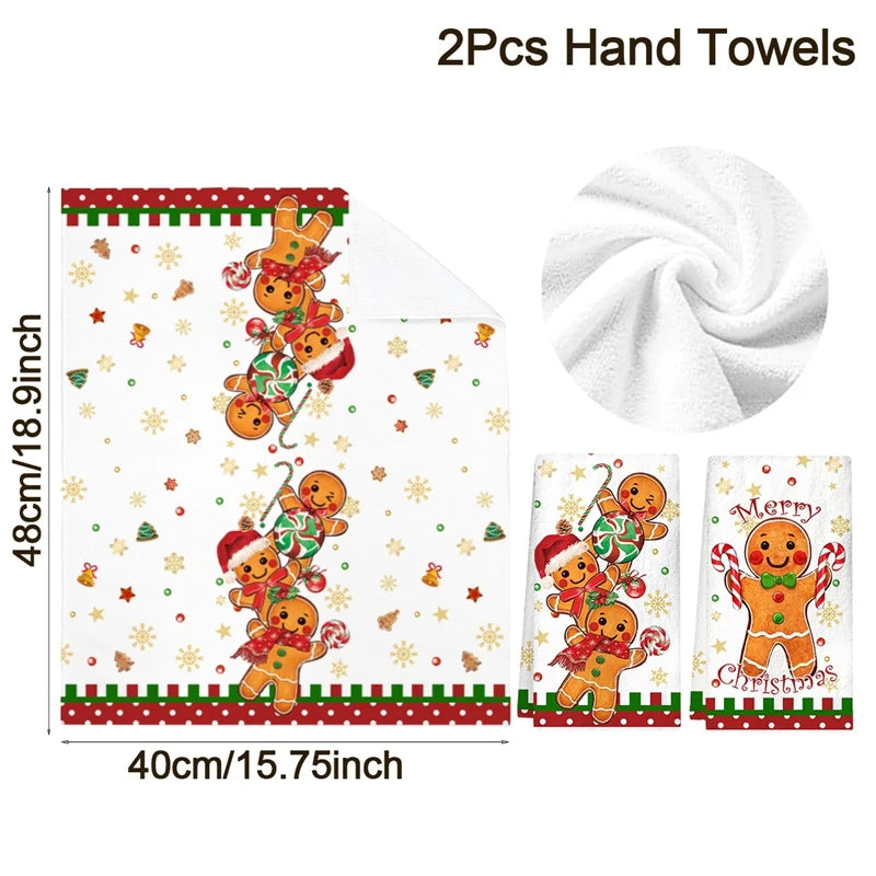 MerryStitch – Christmas Plaid Hand & Dish Towels (2pcs Set)