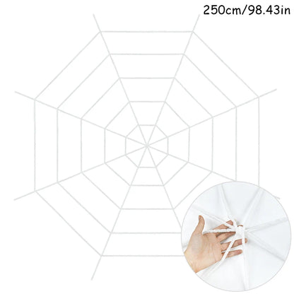 SpiderRealm™ – XXL Cobweb Decoration for Spooky Halloween Parties