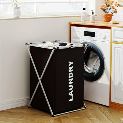 NeatNest™ – Large Foldable Laundry Basket with 3 Compartments
