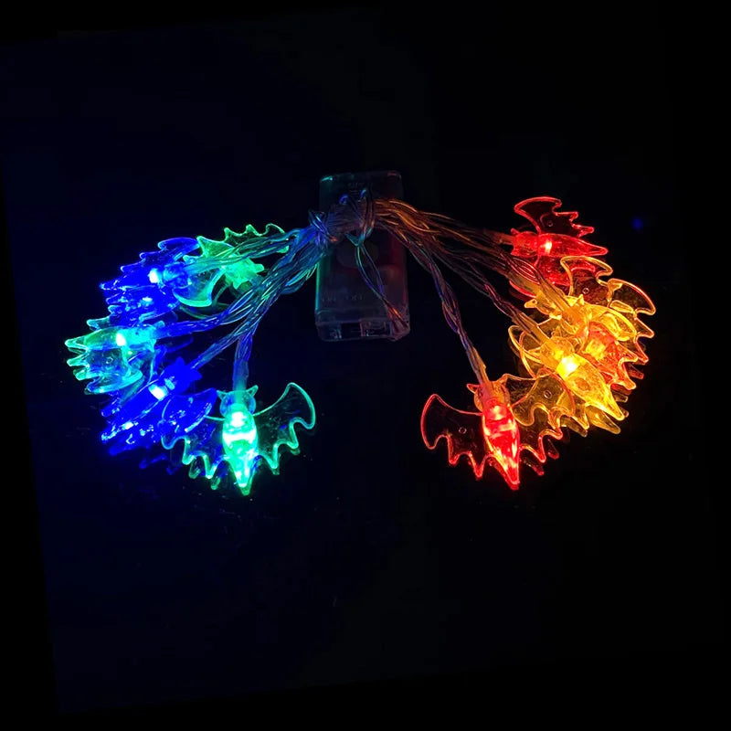 FrightFest™ – 1.5M Halloween LED Horror String Lights with Skulls & Spiders