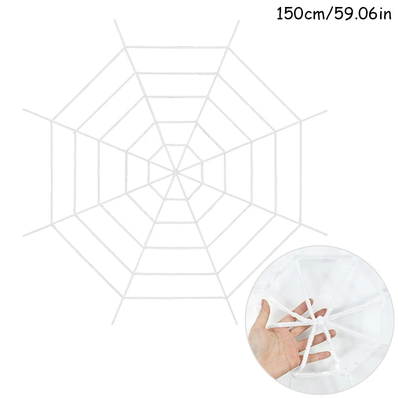 SpiderRealm™ – XXL Cobweb Decoration for Spooky Halloween Parties