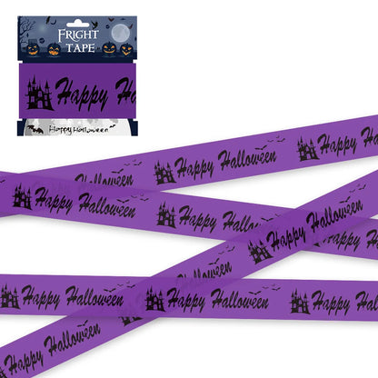 FrightZone™ – Halloween Window Skull Prop & Warning Tape Set