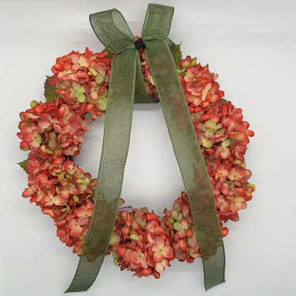 Harvest Bloom™ – Classic Autumn Wreath with Hydrangea Flowers