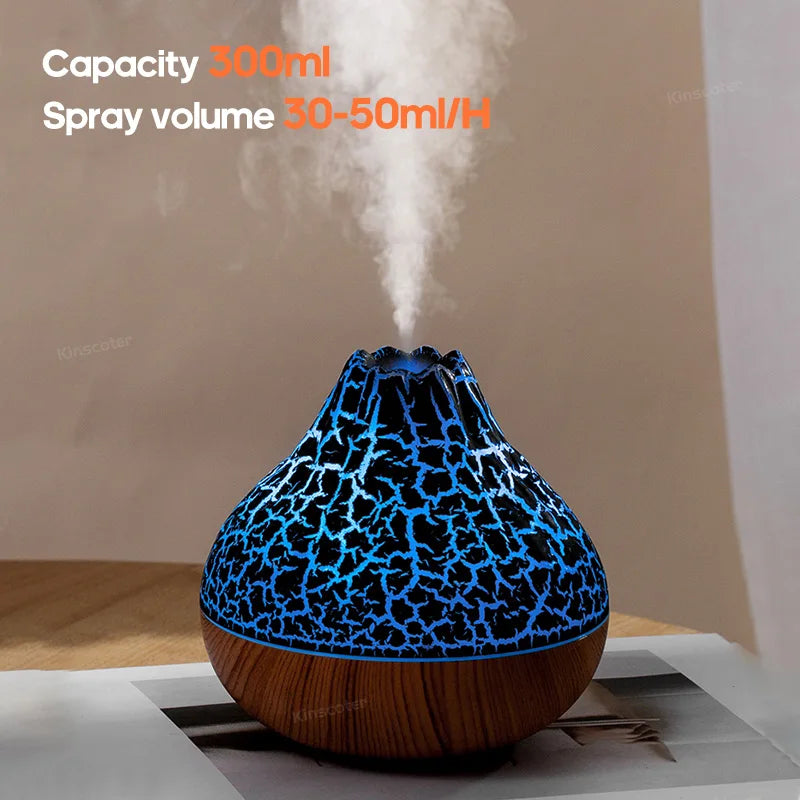 Desktop Volcano Air Humidifier with LED Mood Lights