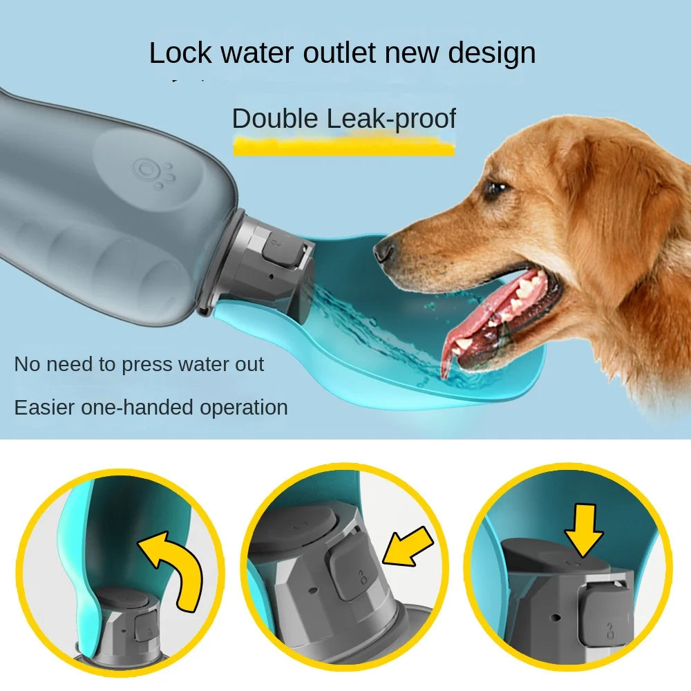 PawHydrate™ – Foldable Pet Water Bottle with Leaf Cup for Travel & Walking