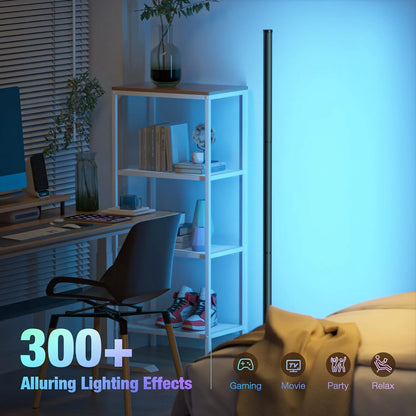 GlowSync™ – Smart RGBIC Corner Floor Lamp with App & Music Control