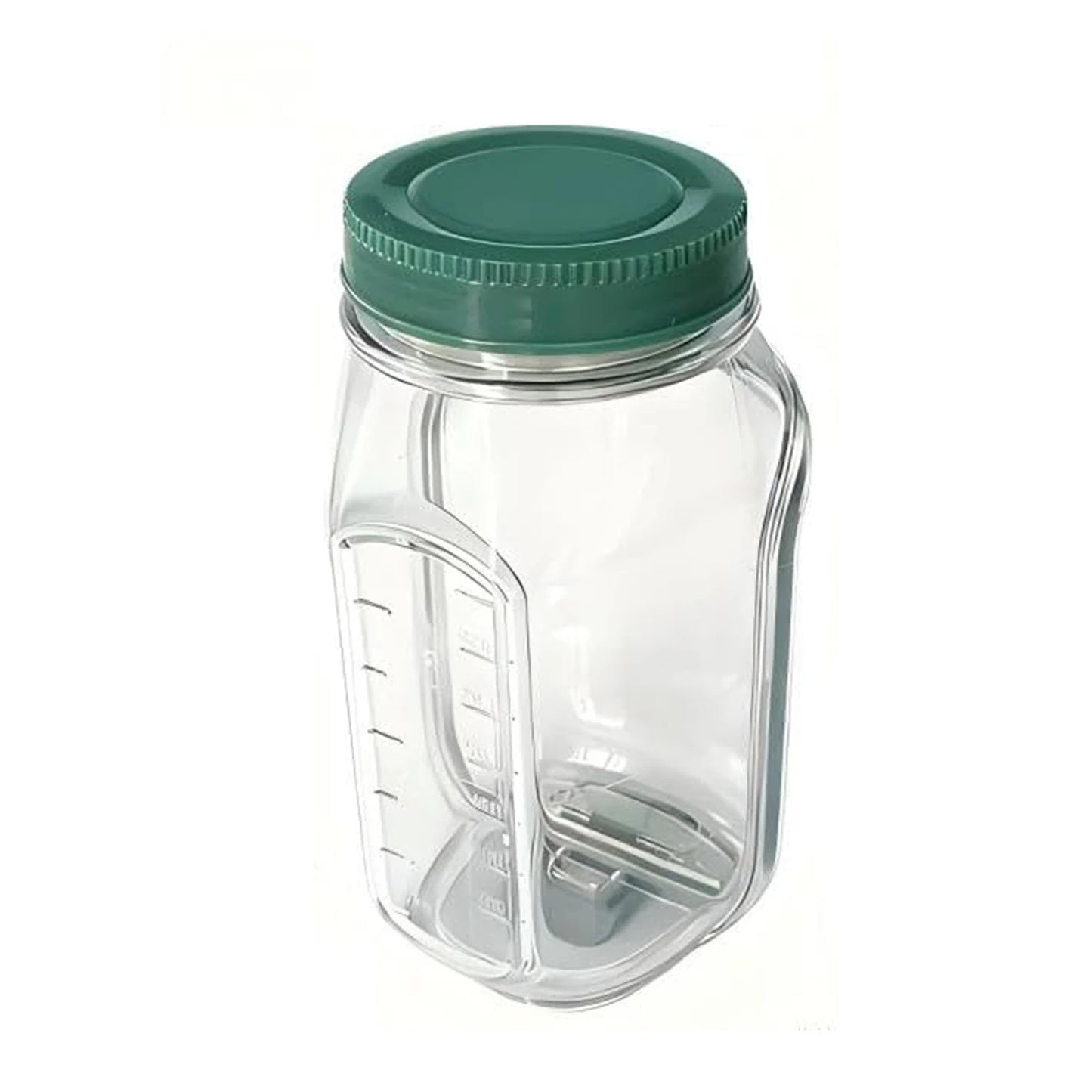 Portable layered salad jar for meal prep.