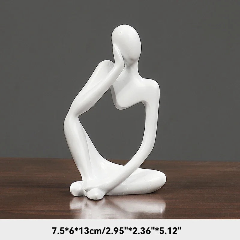 ZenThinker™ – Nordic Abstract Sculpture in Sandstone Style for Home & Desk Décor