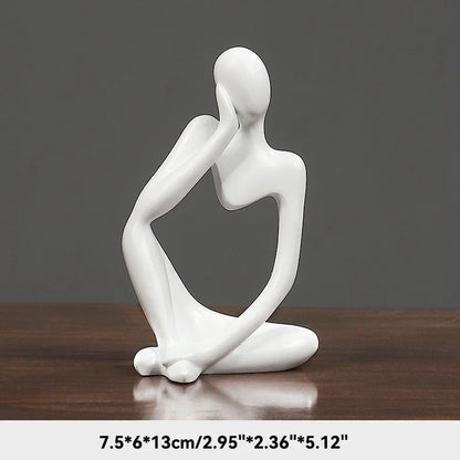 ZenThinker™ – Nordic Abstract Sculpture in Sandstone Style for Home & Desk Décor