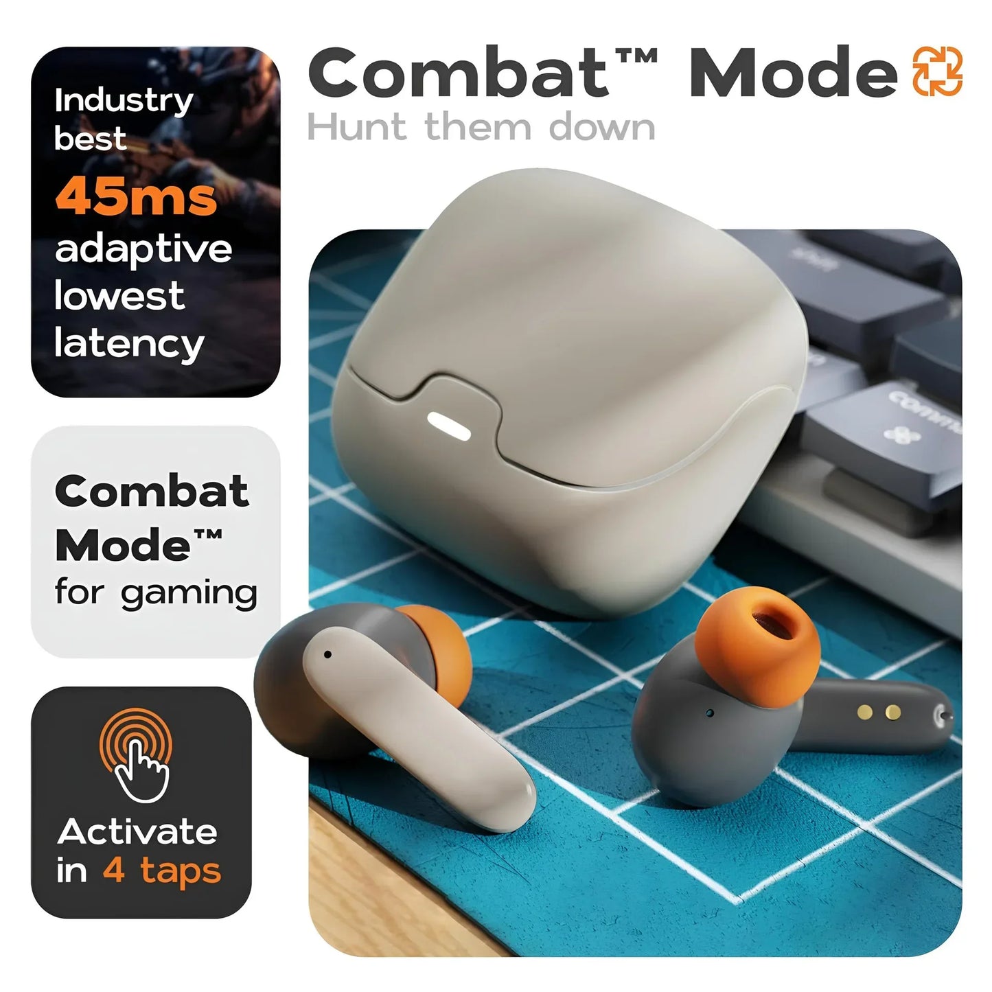 ZenBeats™ – In-Ear Wireless Earbuds with ENC Mic & Smooth Lag-Free Sound
