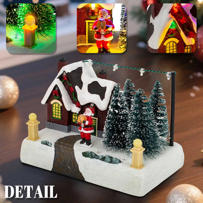 Santa’s HearthTown – LED Christmas Snow Village Decoration