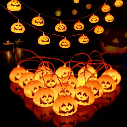 FrightFest™ – 1.5M Halloween LED Horror String Lights with Skulls & Spiders
