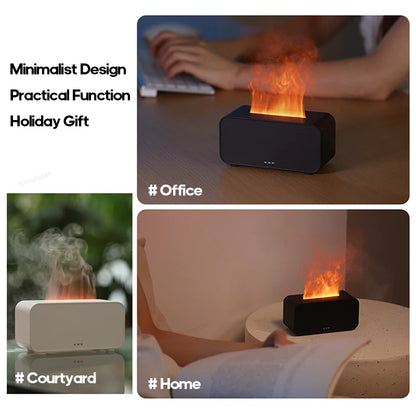GlowAroma™ – Colourful Flame Humidifier & Essential Oil Diffuser for Home