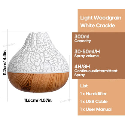 Desktop Volcano Air Humidifier with LED Mood Lights