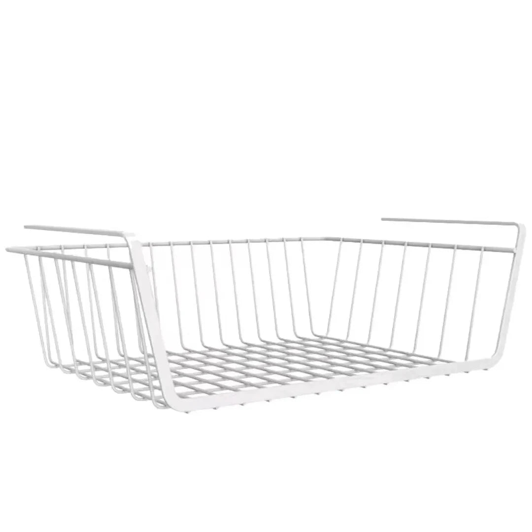 HangEase – Large Iron Under-Shelf Storage Basket for Kitchen & Wardrobe