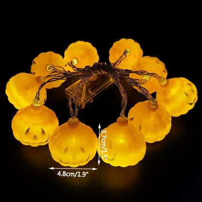 FrightFest™ – 1.5M Halloween LED Horror String Lights with Skulls & Spiders