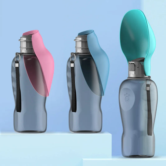 PawHydrate™ – Foldable Pet Water Bottle with Leaf Cup for Travel & Walking