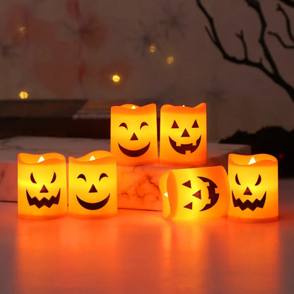 GhostFlame™ – Spooky Pumpkin & Skull LED Candle Lights for Halloween Parties