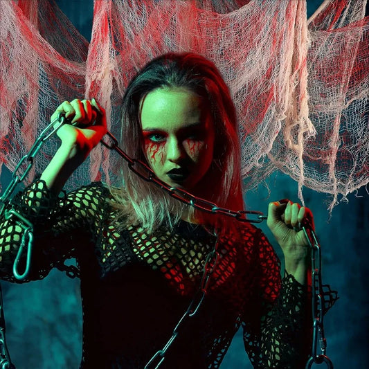 BloodyDrape™ – Haunted Blood Gauze Cloth for Windows, Doors & Walls