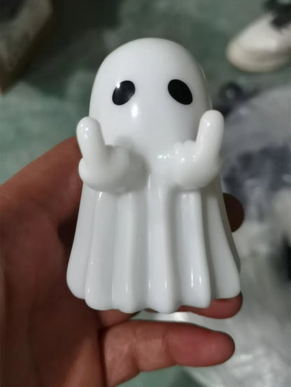 BooFlipper™ – Funny Middle Finger Ghost Figurine for Table & Shelf