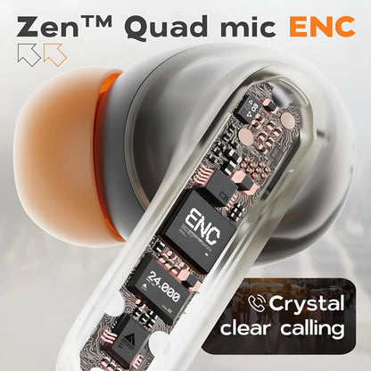 ZenBeats™ – In-Ear Wireless Earbuds with ENC Mic & Smooth Lag-Free Sound