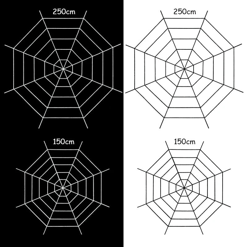 SpiderRealm™ – XXL Cobweb Decoration for Spooky Halloween Parties