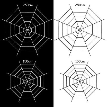 SpiderRealm™ – XXL Cobweb Decoration for Spooky Halloween Parties